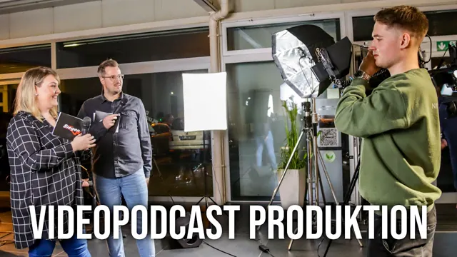 YouTube thumbnail: Video podcast behind the scenes